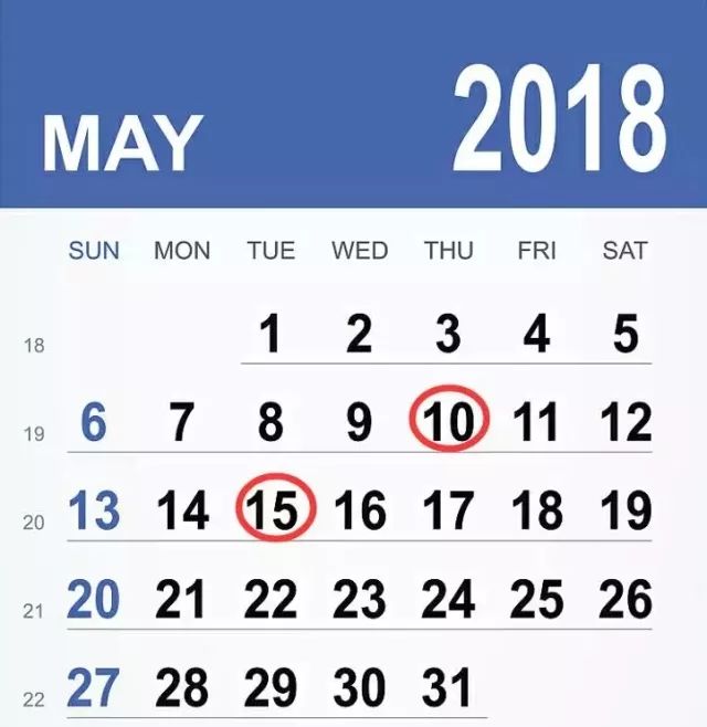 5月申报期