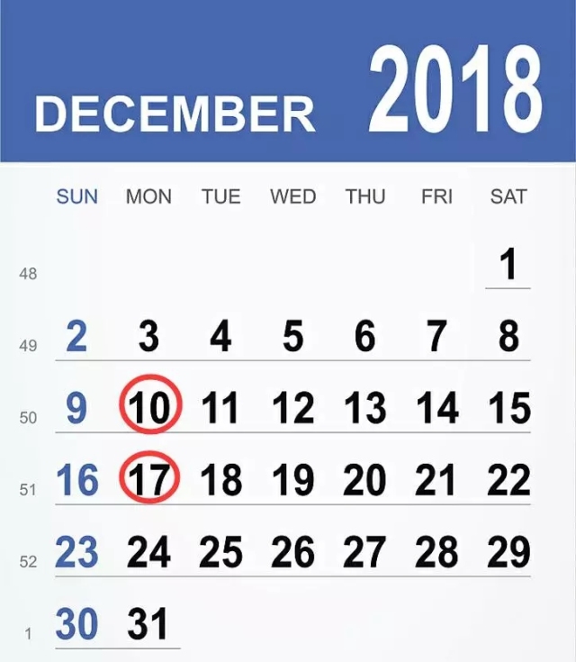 12月申报期