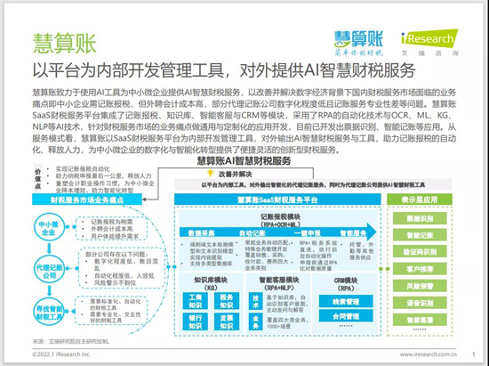 深度应用人工智能 慧算账智慧财税加速燎原